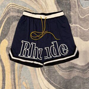 Rhude Blue and White Mesh Shorts Size Large